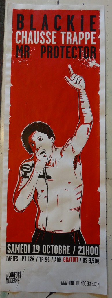 Affiche pour le concert du 19 octobre 2013 au Confort Moderne